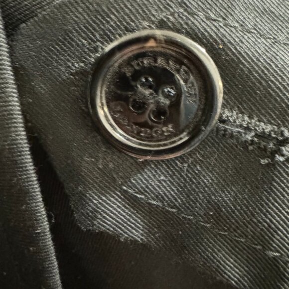 Authentic Burberry Black Trench Coat Mens, Size 52R - Picture 7 of 9